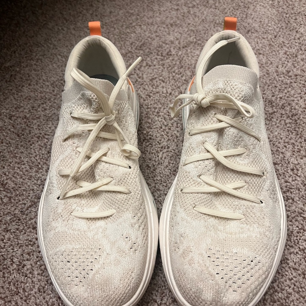 Sorel Cream Knit Sneakers with Breathable Design